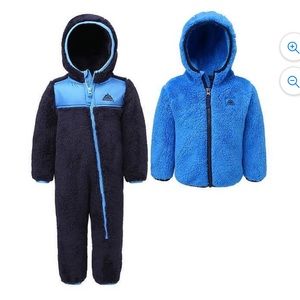 Snozu Boys' Fleece‎ Jacket & Snowsuit 2 Piece, Blue Size 24M